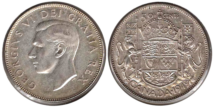 1949 NARROW DATE 50 CENTS,